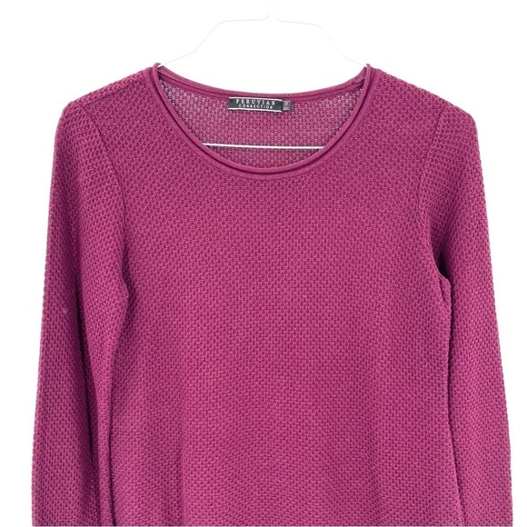 Peruvian Connection Pima Cotton Purple Knit Pullover Crewneck LongSleeve Sweater - Picture 2 of 7